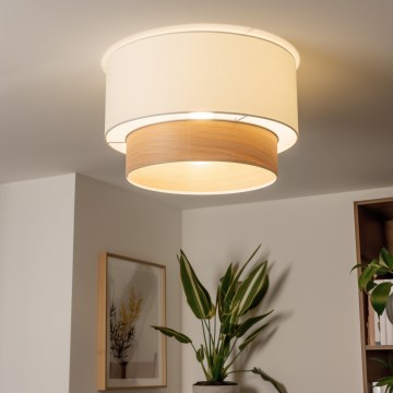 Brilagi - LED накладна люстра CERIA 1xE27/40W/230V, діаметр 50 см, біла/бежева