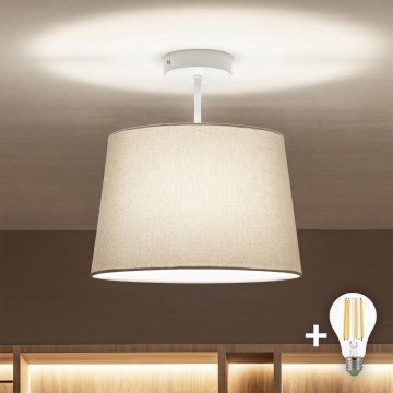 Brilagi - LED накладна люстра CERIA, 1xE27/60W/230V, діаметр 30 см, біла/сіра