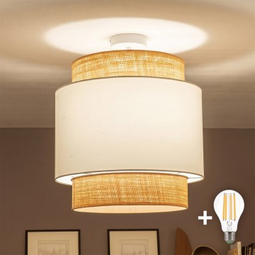 Brilagi - LED накладна люстра CERIA 1xE27/60W/230V Ø 40 см бежевий/білий