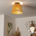 BRILAGI - LED накладна люстра CERIA BOHO 1xE27/40W/230V діам. 28 см коричнева