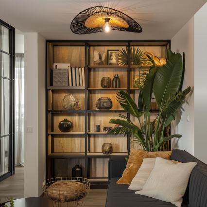 Brilagi - LED накладна люстра CERIA BOHO 1xE27/40W/230V, діаметр 50 см, чорний/коричневий