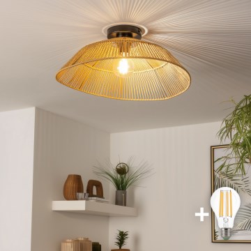 Brilagi - LED-накладна люстра CERIA BOHO 1xE27/40W/230V діаметр 50 см коричнева