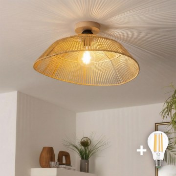 Brilagi - LED накладна люстра CERIA BOHO 1xE27/40W/230V, діаметр 50 см, коричневий/дуб