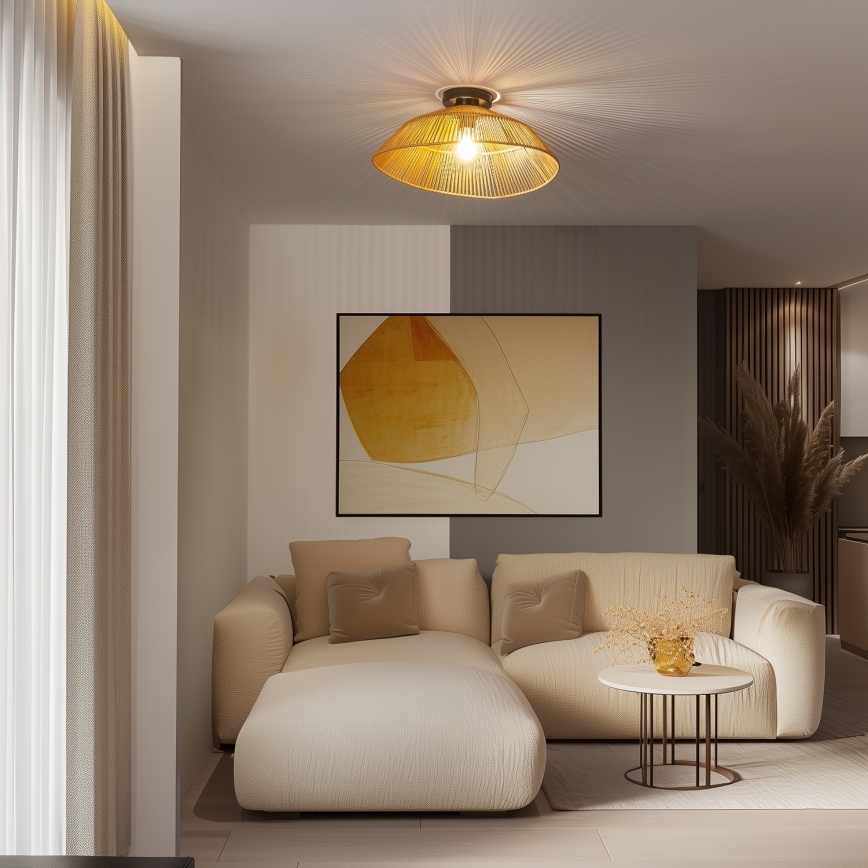 Brilagi - LED-накладна люстра CERIA BOHO 1xE27/40W/230V діаметр 50 см коричнева