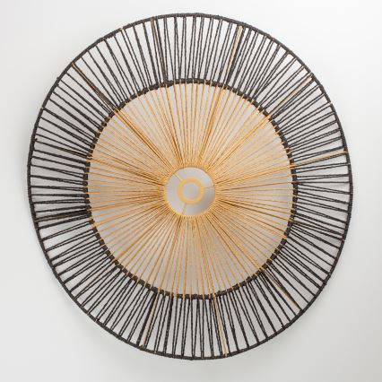 Brilagi - LED накладна люстра CERIA BOHO 1xE27/40W/230V діаметр 80 см чорна/коричнева/дубова