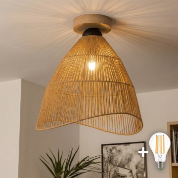 Brilagi - LED накладна люстра CERIA BOHO 1xE27/40W/230V Ø 70 см коричневий/дуб