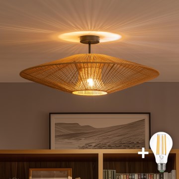 Brilagi - LED накладна люстра CERIA BOHO 1xE27/60W/230V pr. 70 cm чорна/коричнева