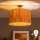 Brilagi - LED накладна люстра CERIA BOHO 1xE27/60W/230V Ø 50 см чорний/рафія