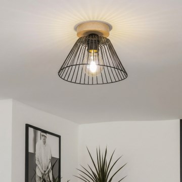 Brilagi - LED накладна люстра CERIA WIRE 1xE27/40W/230V діам. 21 см чорний/дуб