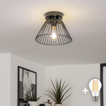 Brilagi - LED накладна люстра CERIA WIRE 1xE27/40W/230V діам. 30 см чорна