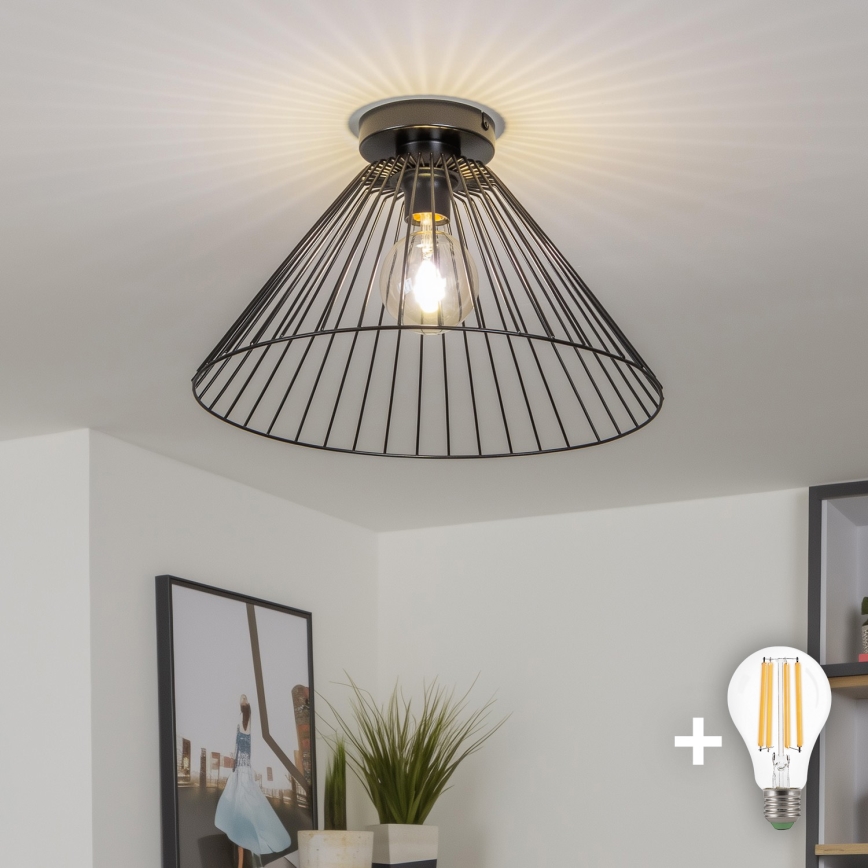 Brilagi - LED накладна люстра CERIA WIRE 1xE27/40W/230V діам. 45 см чорна