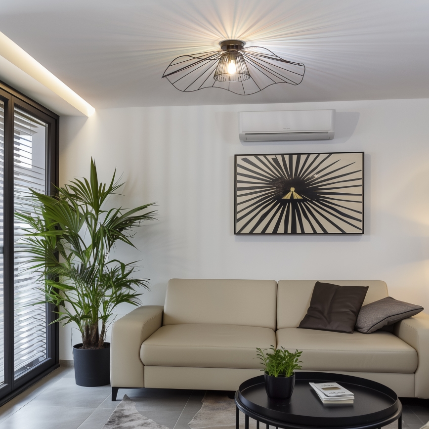 Brilagi - LED накладна люстра CERIA WIRE 1xE27/40W/230V діам. 80 см чорна