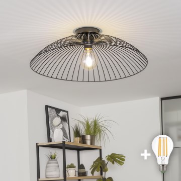 Brilagi - LED-накладна люстра CERIA WIRE 1xE27/40W/230V діаметр 60 см чорна