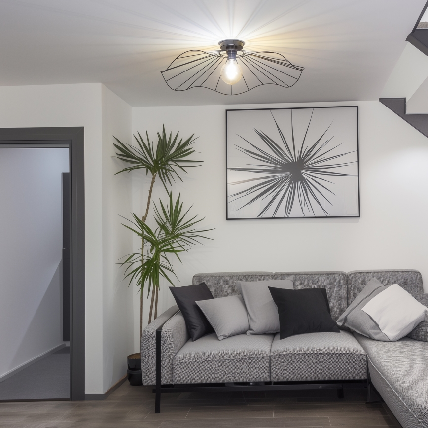 Brilagi - LED накладна люстра CERIA WIRE 1xE27/40W/230V діаметр 80 см чорна