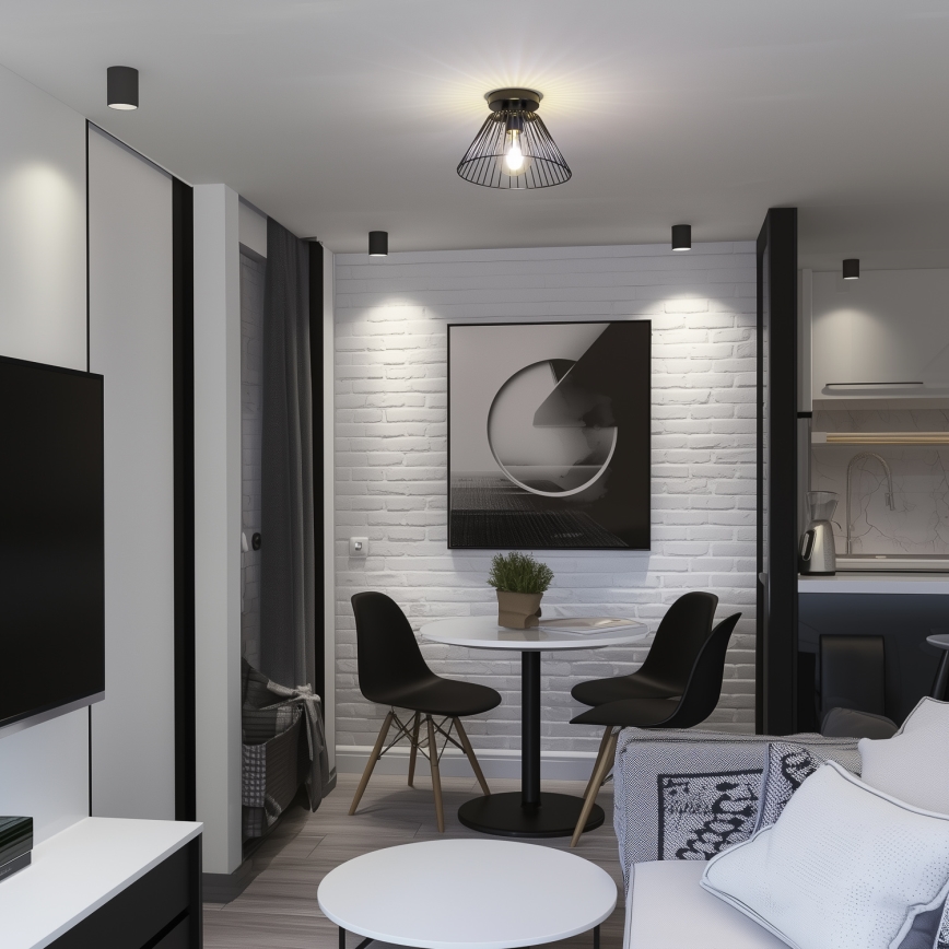 Brilagi - LED накладна люстра CERIA WIRE 1xE27/40W/230V діаметром 21 см чорна