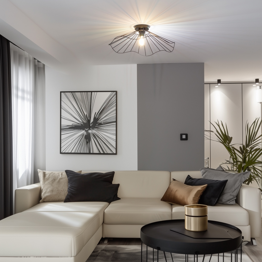 Brilagi - LED накладна люстра CERIA WIRE 1xE27/40W/230V Ø 60 см чорна