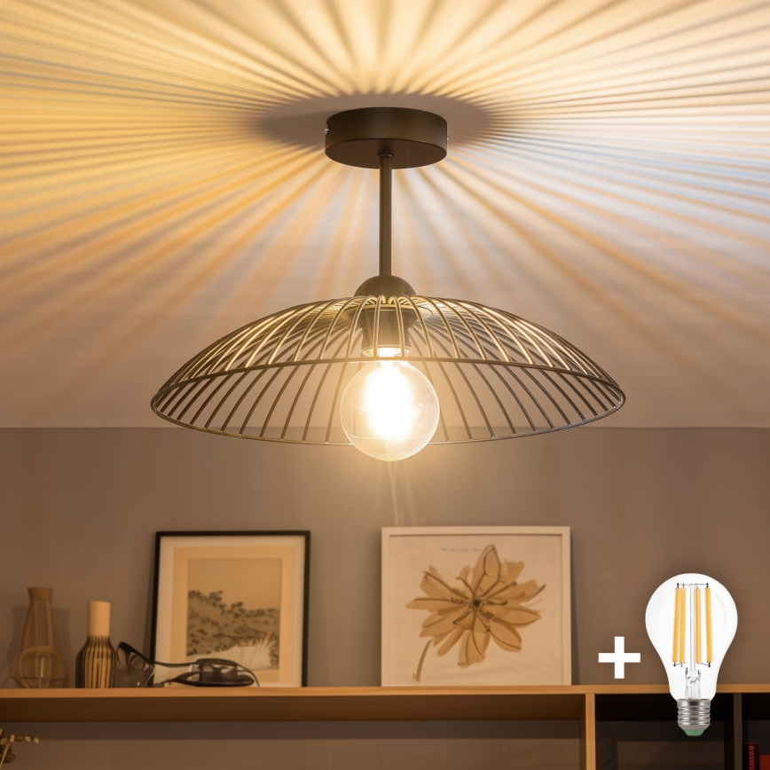 Brilagi - LED накладна люстра CERIA WIRE 1xE27/60W/230V діаметр 38 см чорна