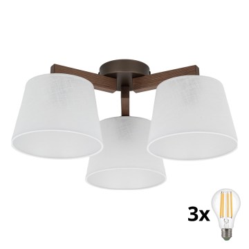 BRILAGI - LED накладна люстра LATTE 3xE27/15W/230V сосна/біла