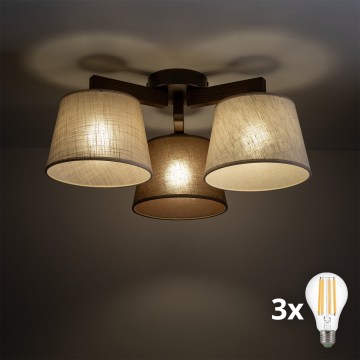 BRILAGI - LED-накладна люстра LATTE 3xE27/15W/230V сосна/мікс