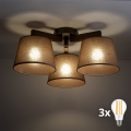 BRILAGI - LED накладна люстра LATTE 3xE27/15W/230V сосна/коричнева