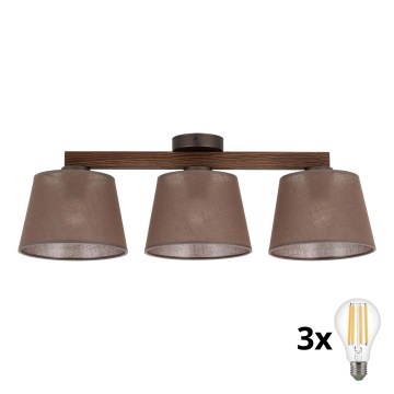 BRILAGI - LED Накладна люстра LATTE 3xE27/15W/230V сосна/коричневий