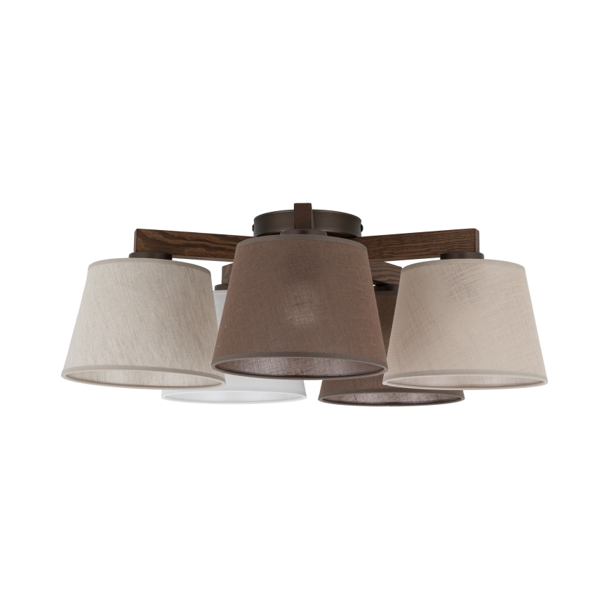 BRILAGI - LED накладна люстра LATTE 5xE27/15W/230V сосна/мікс