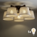 BRILAGI - LED накладна люстра LATTE 5xE27/15W/230V сосна/кремова
