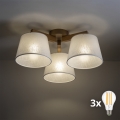 BRILAGI - LED накладна люстра LATTE SABIA 3xE27/15W/230V сосна/біла