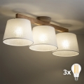 BRILAGI - LED накладна люстра LATTE SABIA 3xE27/15W/230V сосна/білий