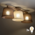 BRILAGI - LED накладна люстра LATTE SABIA 3xE27/15W/230V сосна/мікс