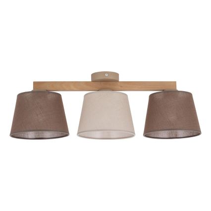 BRILAGI - LED накладна люстра LATTE SABIA 3xE27/15W/230V сосна/мікс