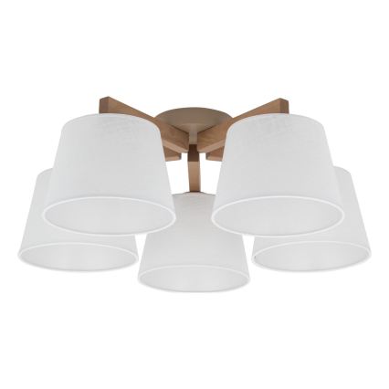 BRILAGI - LED Накладна люстра LATTE SABIA 5xE27/15W/230V сосна/біла