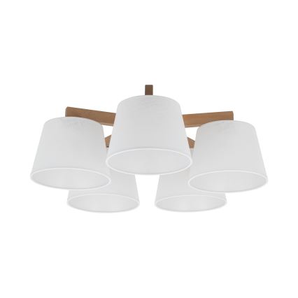 BRILAGI - LED Накладна люстра LATTE SABIA 5xE27/15W/230V сосна/біла