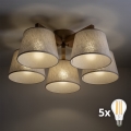 BRILAGI - LED накладна люстра LATTE SABIA 5xE27/15W/230V сосна/кремова