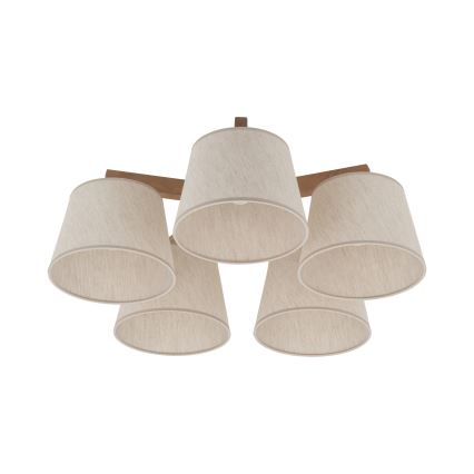 BRILAGI - LED накладна люстра LATTE SABIA 5xE27/15W/230V сосна/кремова
