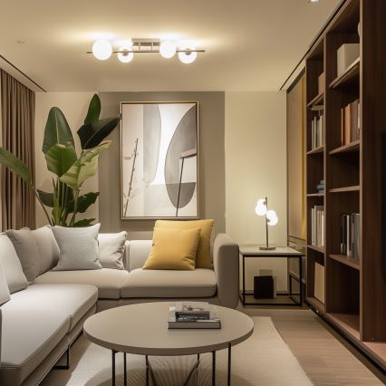 Brilagi - LED накладна люстра MILLA 4xG9/3W/230V чорний хром/білий