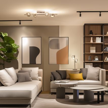 Brilagi - LED накладна люстра MILLA 4xG9/3W/230V чорний хром/димчаста