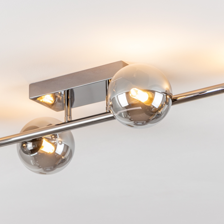 Brilagi - LED накладна люстра MILLA 4xG9/3W/230V чорний хром/димчаста