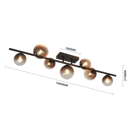 BRILAGI - LED-накладна люстра MILLA 7xG9/3W/230V коричнева/димчасто-коричнева