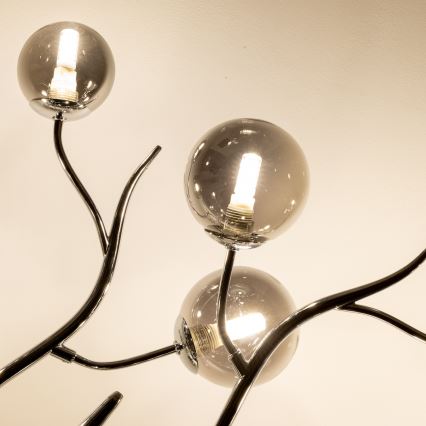 Brilagi - LED накладна люстра MISTEL 15xG9/3W/230V чорний хром/димчаста