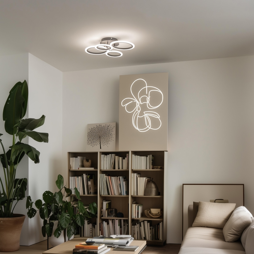 Brilagi - накладний LED світильник з регулюванням яскравості ORBITS LED/50W/230V 3000-6500K чорний + пульт дистанційного керування