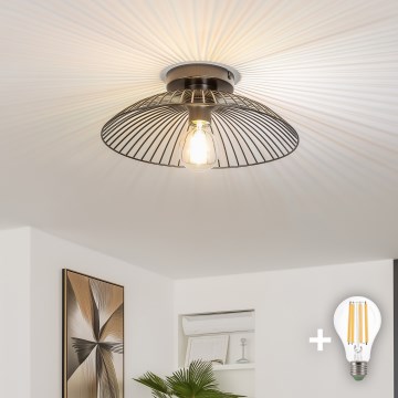 Brilagi - LED накладна стельова люстра CERIA WIRE 1xE27/40W/230V діам. 26 см чорна