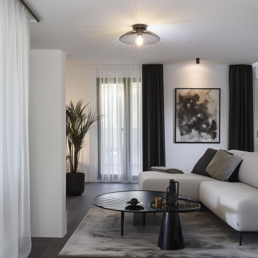 Brilagi - LED накладна стельова люстра CERIA WIRE 1xE27/40W/230V діам. 26 см чорна