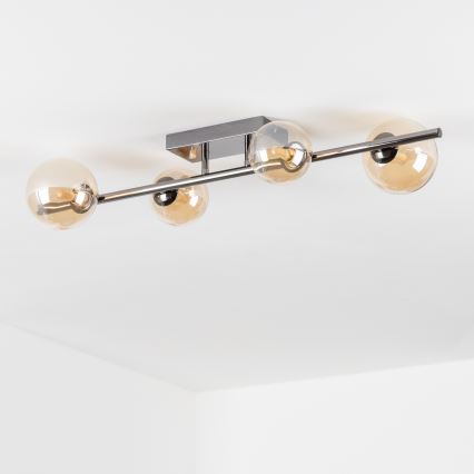 Brilagi - LED накладна стельова люстра MILLA 4xG9/3W/230V чорний хром/золото
