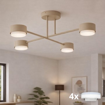 Brilagi - LED накладна стельова люстра MONO 4xGX53/13W/230V бежевий