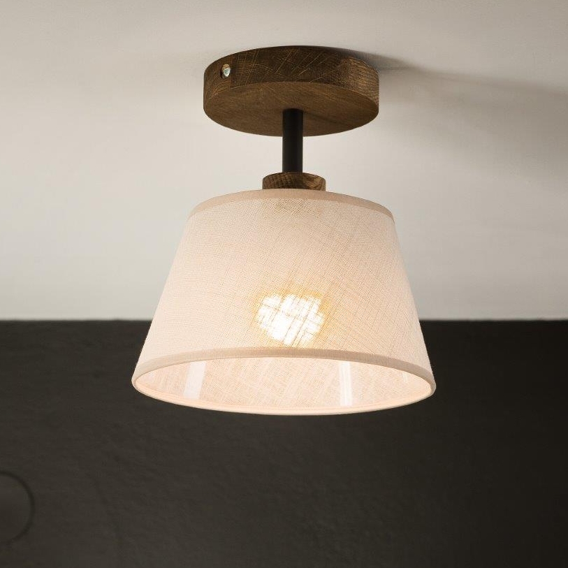 Brilagi - LED Накладная люстра ANTHONY 1xE14/60W/230V дуб орех/бежевый