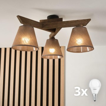 Brilagi - LED Накладная люстра ANTHONY 3xE14/40W/230V дуб орех/коричневый