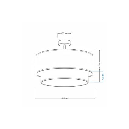 Brilagi - LED накладная люстра BOHO BOBO 1xE27/60W/230V Ø 40 см розовый/кремовый