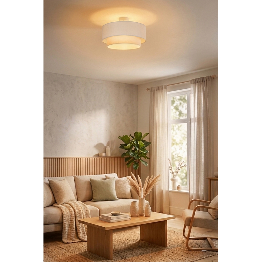 Brilagi - LED накладная люстра BOHO ECO 1xE27/10W/230V Ø 40 см кремовая