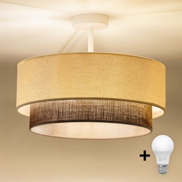 Brilagi - LED накладная люстра BOHO STYLE 1xE27/15W/230V Ø 40 см кремовая/коричневая